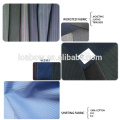 Tela de jersey de algodón 100% peinada con rayas blancas azul oscuro para hombre de la camisa de los fabricantes